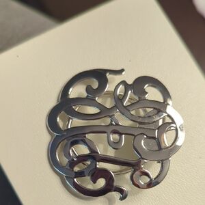 Silver Swirl Scarf Clip